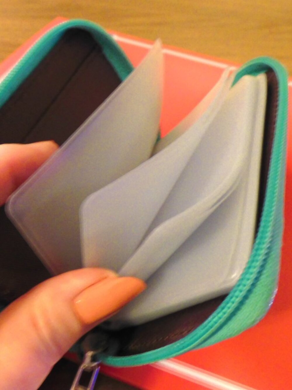 ZIPPERED CREDIT CARD / PICTURE HOLDER